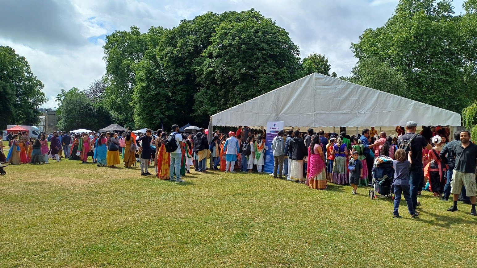 Crowds celebrating at Cambridge India Day